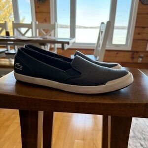 Navy and White Sneakers with Sleek Design